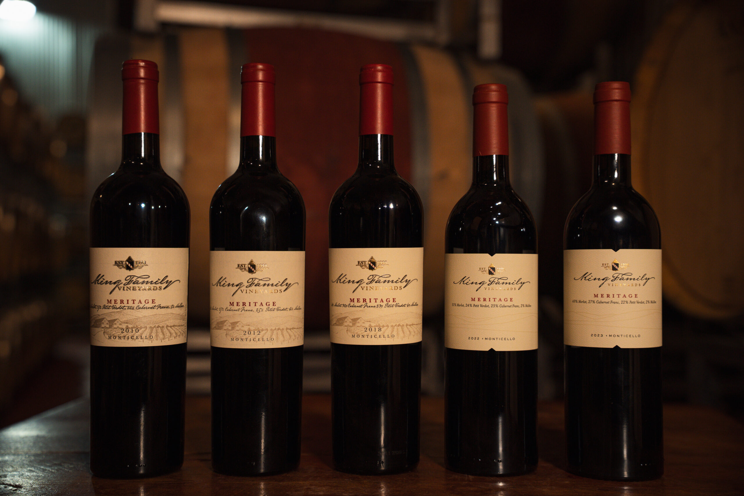 Meritage vertical wines